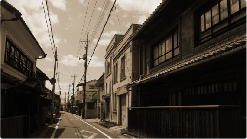 井原市高屋町の街並み